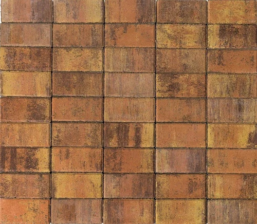 Тротуарная плитка Прямоугольник, Каштан BRAER 40 мм