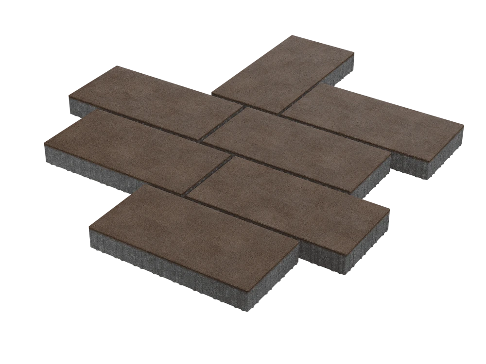 Тротуарная плитка Патио Коричневый Stellard 80 мм