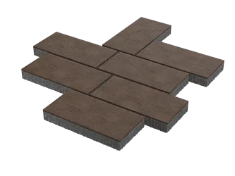 Тротуарная плитка Патио Коричневый Stellard 80 мм