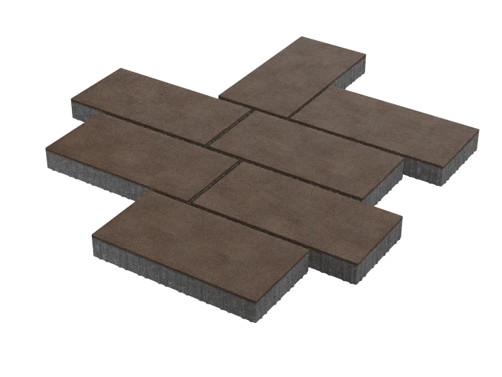 Тротуарная плитка Патио Коричневый Stellard 80 мм