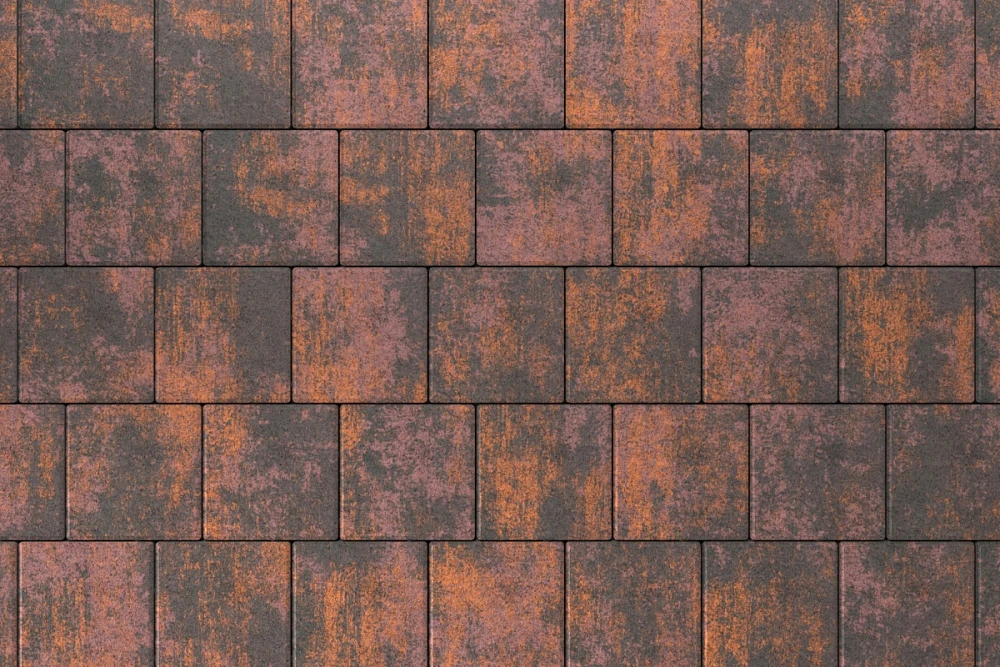 Тротуарная плитка Квадрат 20х20 Браун Stellard 60 мм