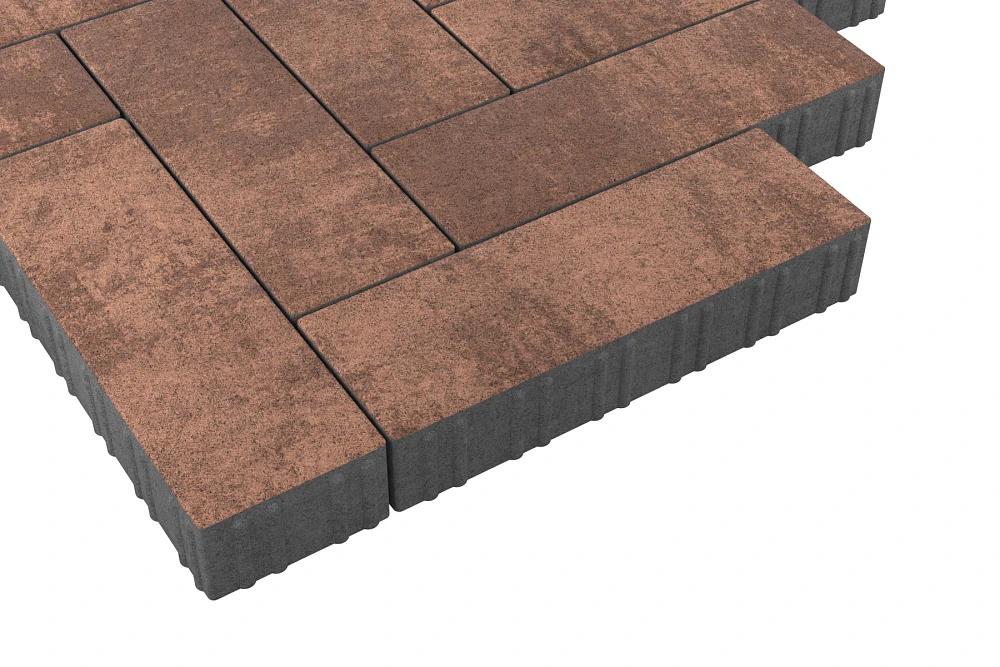 Тротуарная плитка Паркет Мокко Stellard 80 мм