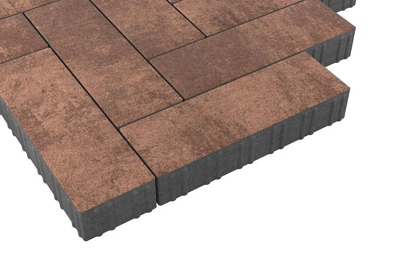 Тротуарная плитка Паркет Мокко Stellard 80 мм