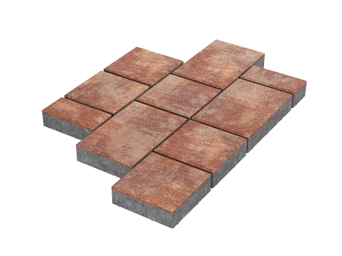 Тротуарная плитка Мозаика Закат Stellard 60 мм