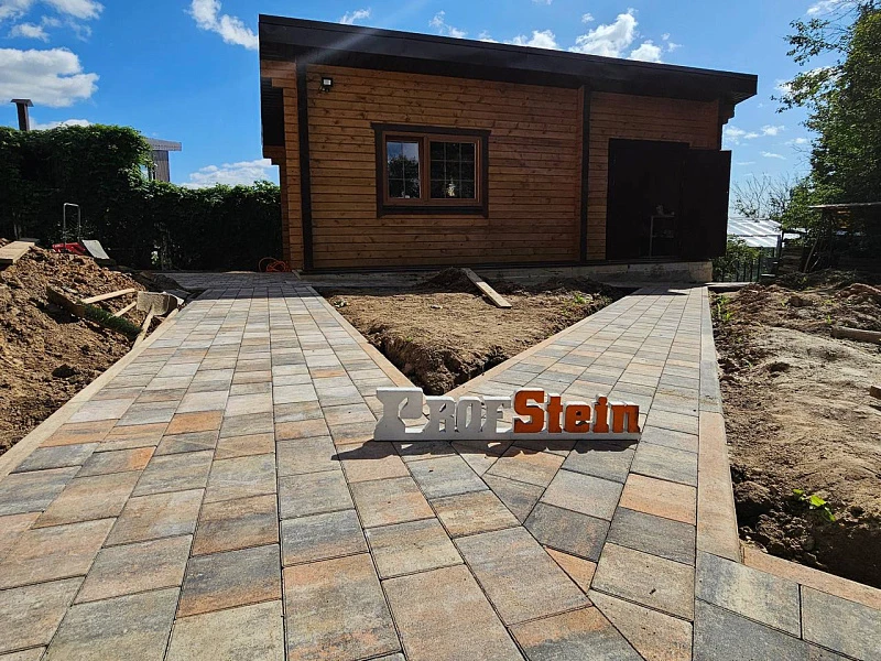 Проект Укладка брусчатки Steingot с подготовкой бетонного основания 337 м2 в г. Сергиев Посад