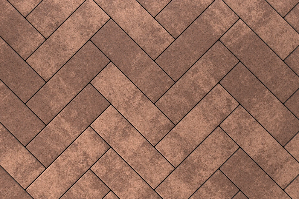 Тротуарная плитка Паркет Мокко Stellard 80 мм