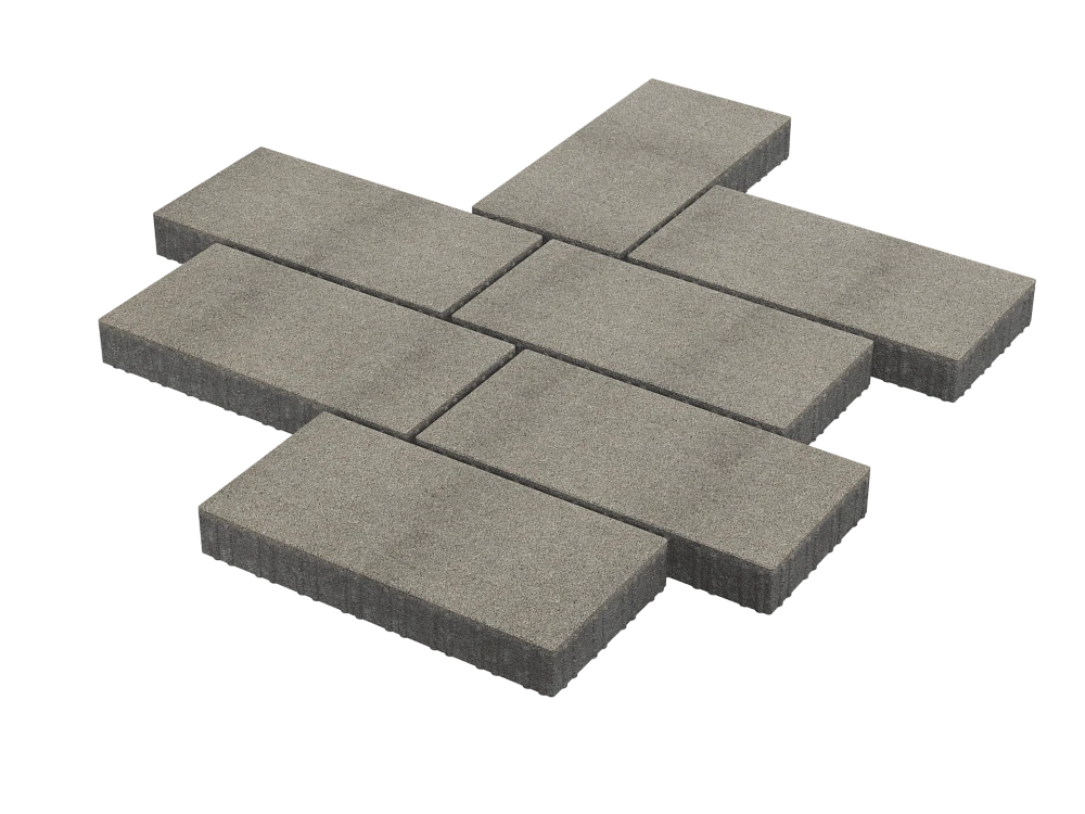 Тротуарная плитка Патио Белый мрамор Stellard 80 мм