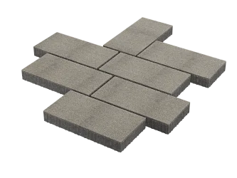 Тротуарная плитка Патио Белый мрамор Stellard 80 мм