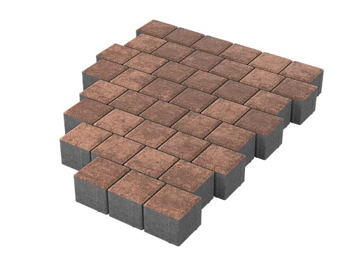 Тротуарная плитка Квадрат 10х10 Браун Stellard 60 мм