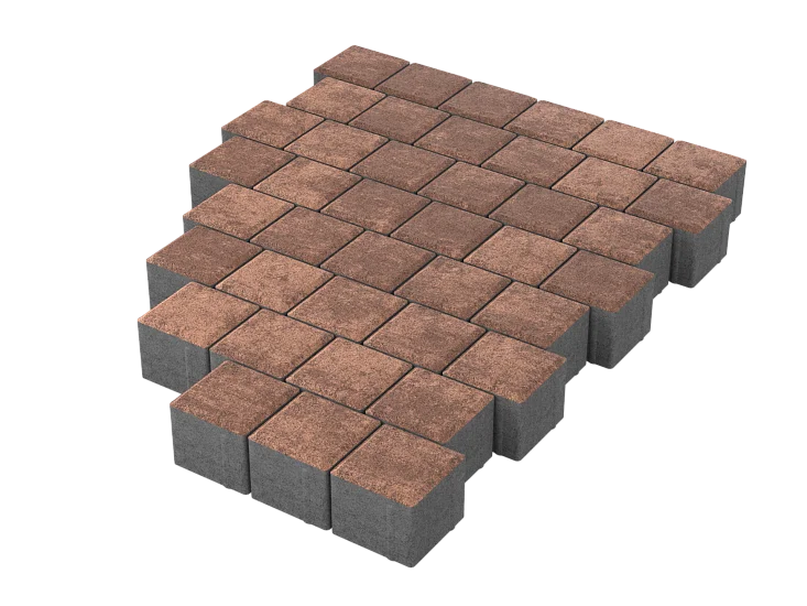 Тротуарная плитка Квадрат 10х10 Мокко Stellard 60 мм