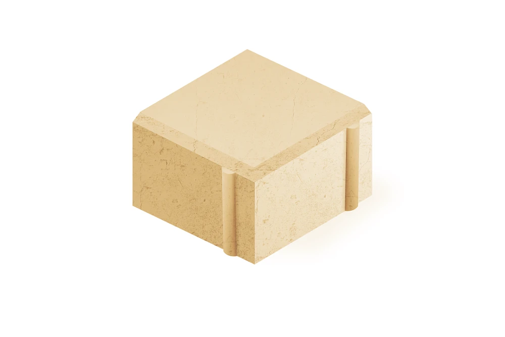 Тротуарная плитка Квадрат Нобетек 4К6Ф Бежевая 60 мм