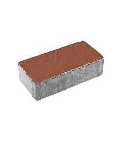 Тротуарная плитка ПРЯМОУГОЛЬНИК 200х100 Стандарт Красный Б.2.П.6 Выбор 60 мм