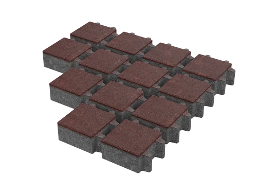 Тротуарная плитка Эко-квадрат Серый Stellard 80 мм