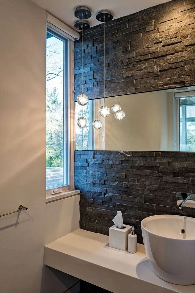 3D панель из натурального камня Сланец Чёрный Неоклассик Pharaon