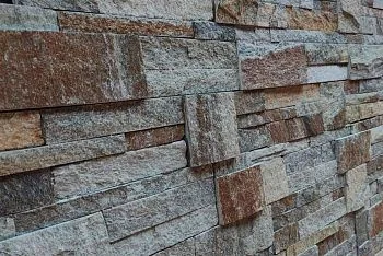 3D панель из натурального камня Кварцит Серо-зелёный Модерн Pharaon