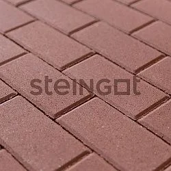Брусчатка Прямоугольник 200*100 Темно-Красный (верхний прокрас) Steingot 60 мм
