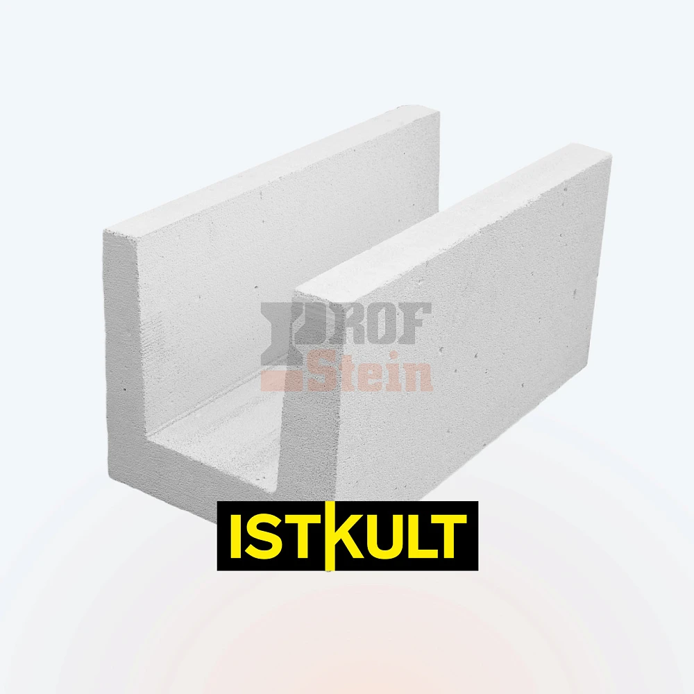 Блок газобетонный п-образный 625х300х200 D500 В3,5 Istkult Кострома