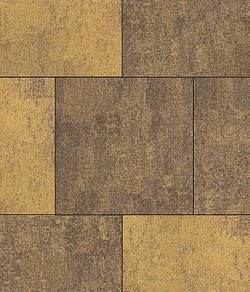 Тротуарная плитка КВАДРАТ 500х500 Листопад гладкий Янтарь Б.5.К.6 Выбор 60 мм