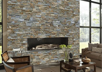 3D панель из натурального камня Кварцит Мультиколор Модерн Pharaon