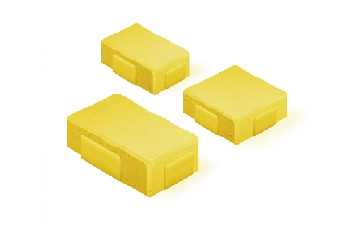 Тротуарная плитка Старый Город 2СГ5Ф Нобетек Белая 50 мм