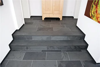 Плитка Черный сланец (натуральный скол) 600х300 Pharaon