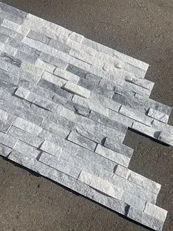 3D панель из натурального камня Кварцит Бело-серый Неоклассик Pharaon