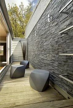 3D панель из натурального камня Сланец Чёрный Неоклассик Pharaon