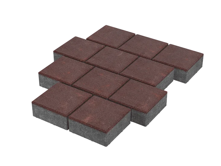 Тротуарная плитка Квадрат 30х30 Бордовый 50 мм Stellard 50 мм