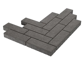 Тротуарная плитка Паркет Серый Stellard 80 мм