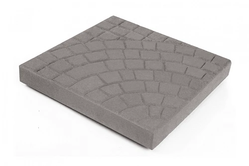 Тротуарная плитка Квадрат Солнышко 1КД5Ф Нобетек Красная 50 мм