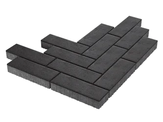 Тротуарная плитка Паркет Черный Stellard 80 мм