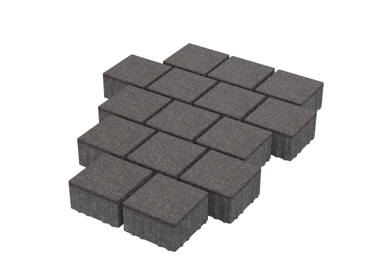 Тротуарная плитка Квадрат 15х15 Дымчатый кварц Stellard 80 мм