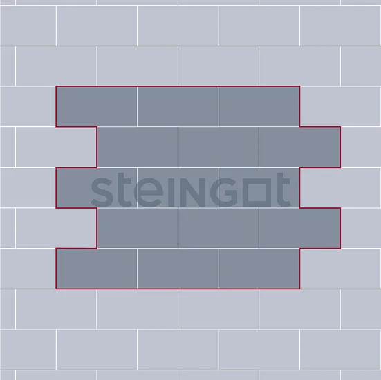 Тротуарная плитка Протектор 320*160 Штайн Сильвер Steingot 80 мм