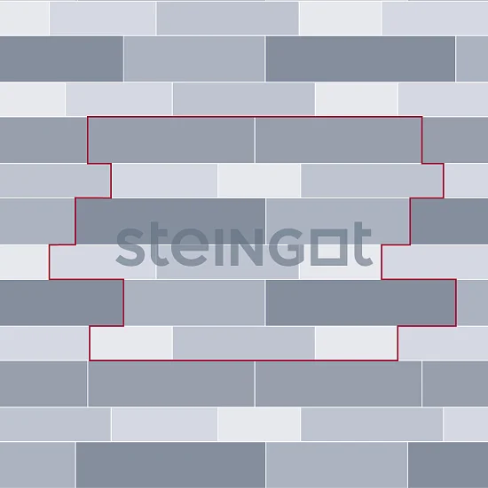 Тротуарная плитка Домино Серая Steingot  80 мм