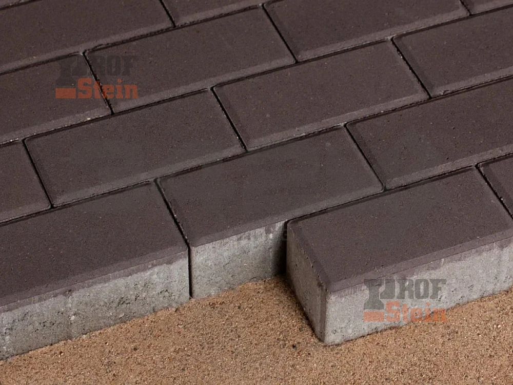 Тротуарная плитка Брусчатка, Коричневый 342 МЗ 60 мм