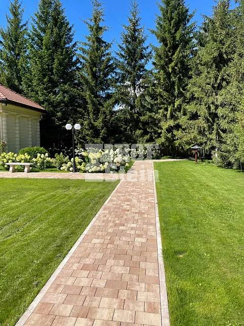 Укладка тротуарной плитки от Steingot в цвете Травертин