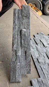 3D панель из натурального камня Кварцит Чёрный Неоклассик Pharaon