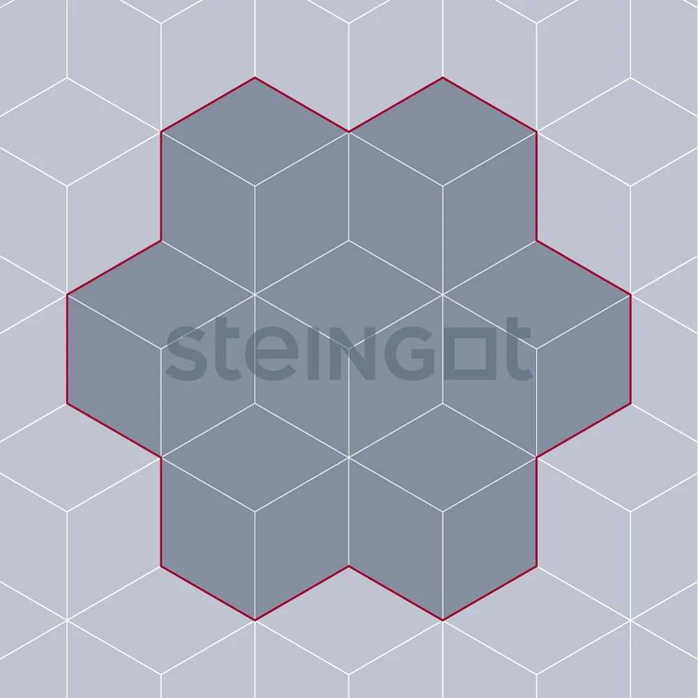 Тротуарная плитка Ромб Steingot Серый 60 мм
