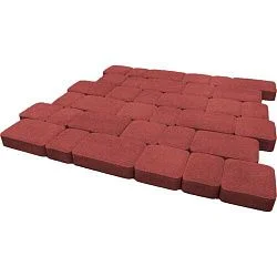 Тротуарная плитка Инсбрук Альт Красный Гладкая SteinRus 60 мм