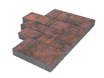 Тротуарная плитка Микс Сити Браун Stellard 60 мм