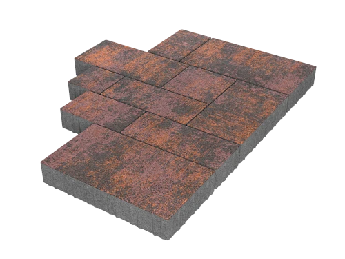 Тротуарная плитка Микс Сити Браун Stellard 60 мм