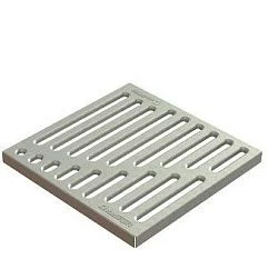 Решетка водоприемная Basic РВ-28.28 штампованная стальная оцинкованная «вершина»