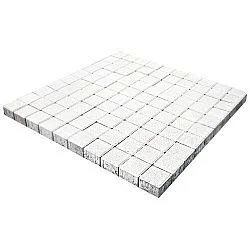 Тротуарная плитка Квадрат малый Белый Гладкая SteinRus 60 мм