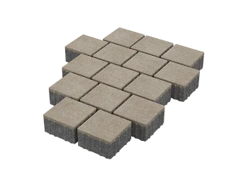 Тротуарная плитка Квадрат 15х15 Белый Stellard 80 мм