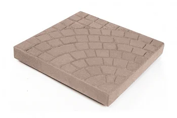 Тротуарная плитка Квадрат Солнышко 1КД5Ф Нобетек Бежевая 50 мм