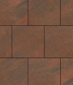 Тротуарная плитка КВАДРАТ 400х400 Листопад гладкий Клинкер Б.6.К.6 Выбор 60 мм