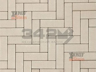 Тротуарная плитка Паркет, Белый 342 МЗ 60 мм