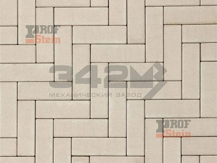 Тротуарная плитка Паркет, Белый 342 МЗ 60 мм