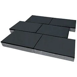 Тротуарная плитка Парк Плейс Графит Гладкая SteinRus 80 мм