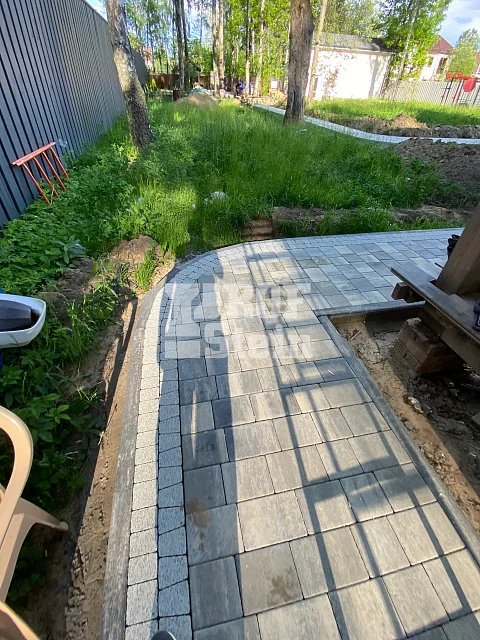 Мощение тротуарной плитки Steingot по дизайн-проекту